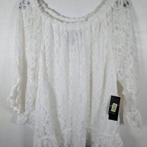 Gorgeous Ali Miles Lace Off Shoulder Blouse.  NEW!